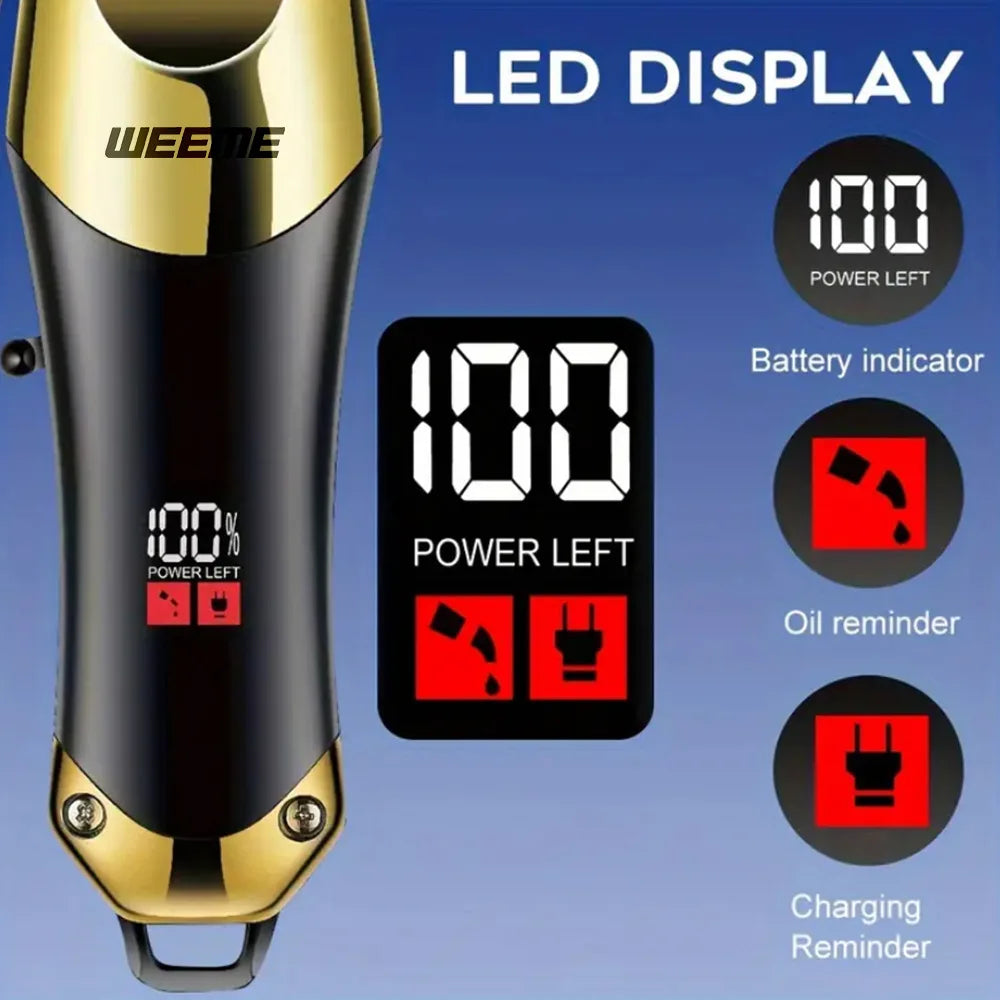 Afeita y Barbea | Aparadora Profesional para Cabello y Barba | Motor Potente | Recargable | Kit Completo con Aparador de Nariz