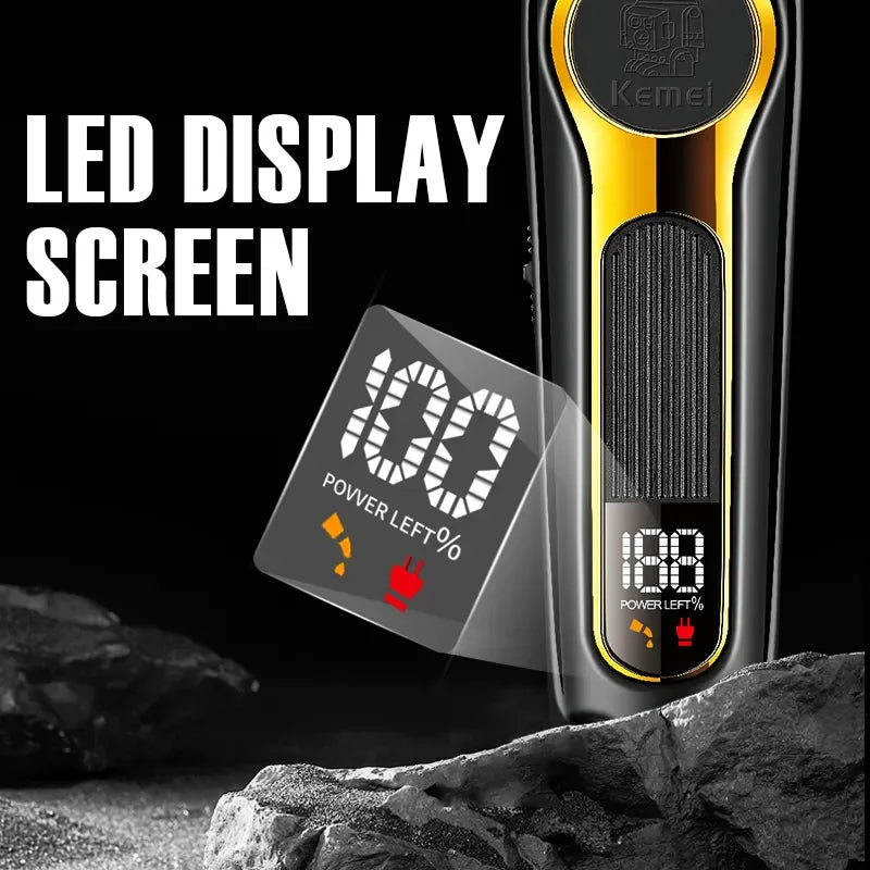 Afeita y corta pelos modelos&nbsp;KM-2242, KM-2351 y KM-3209 están diseñadas para cortes precisos en cabello húmedo o seco, con motor rotativo potente y función de carga rápida.