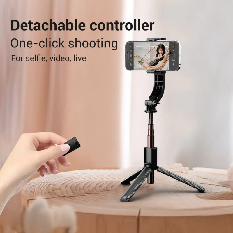 FGCLSY Bluetooth estabilizador de cardán de mano palo de Selfie para teléfono móvil trípode ajustable de aleación de aluminio para teléfono inteligente en vivo