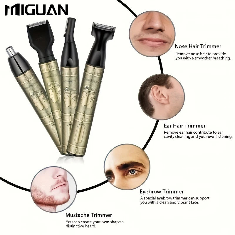 Afeitador Recortador eléctrico&nbsp;4 en 1 ST-2025 para hombre y mujer. Ideal para recortar nariz, cejas, barba y patillas de forma rápida y sin dolor